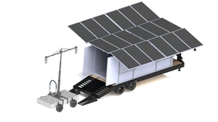 Gladiator 60S Solar-Powered Accelerated Evaporation System Ready for Deployment Mast Extended